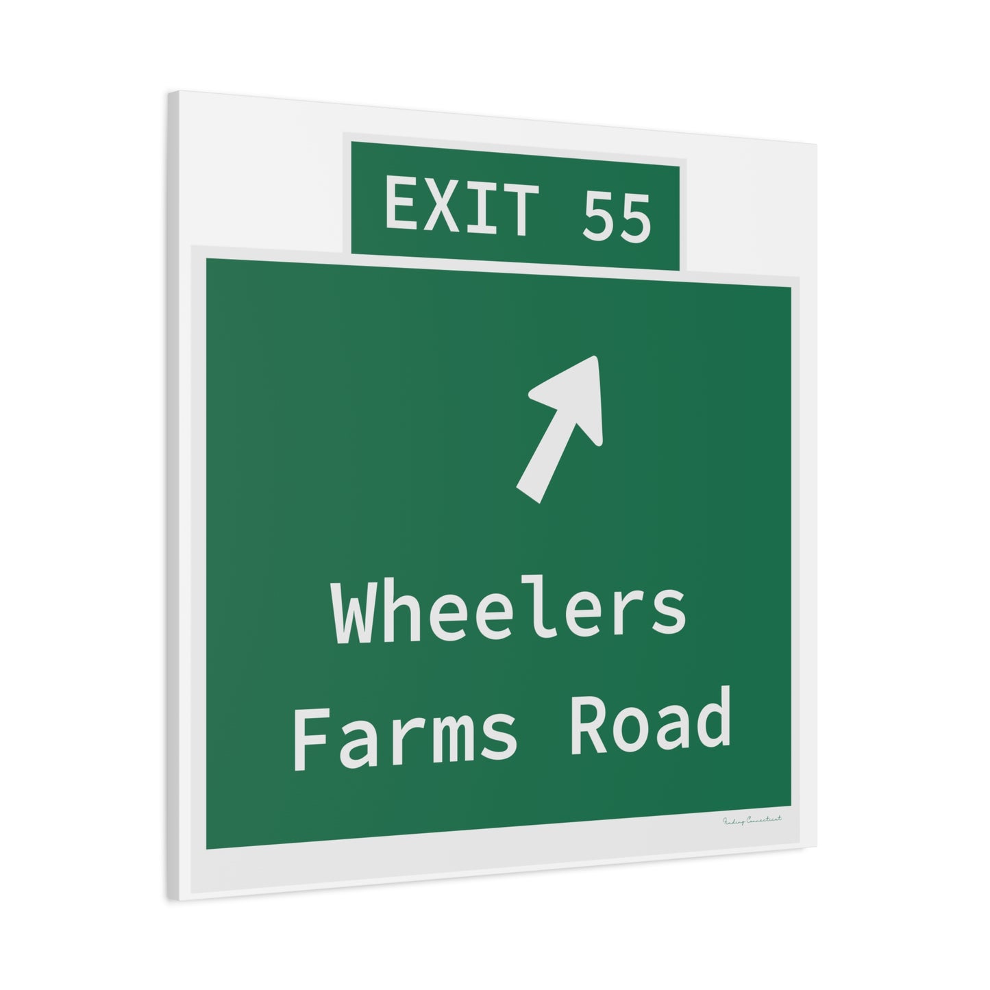 Vintage WCP Exit 55 Sign Matte Canvas, Stretched, 1.25"