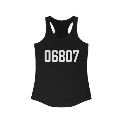06807 - Greenwich CT Zip Code Women's Ideal Racerback Tank Top