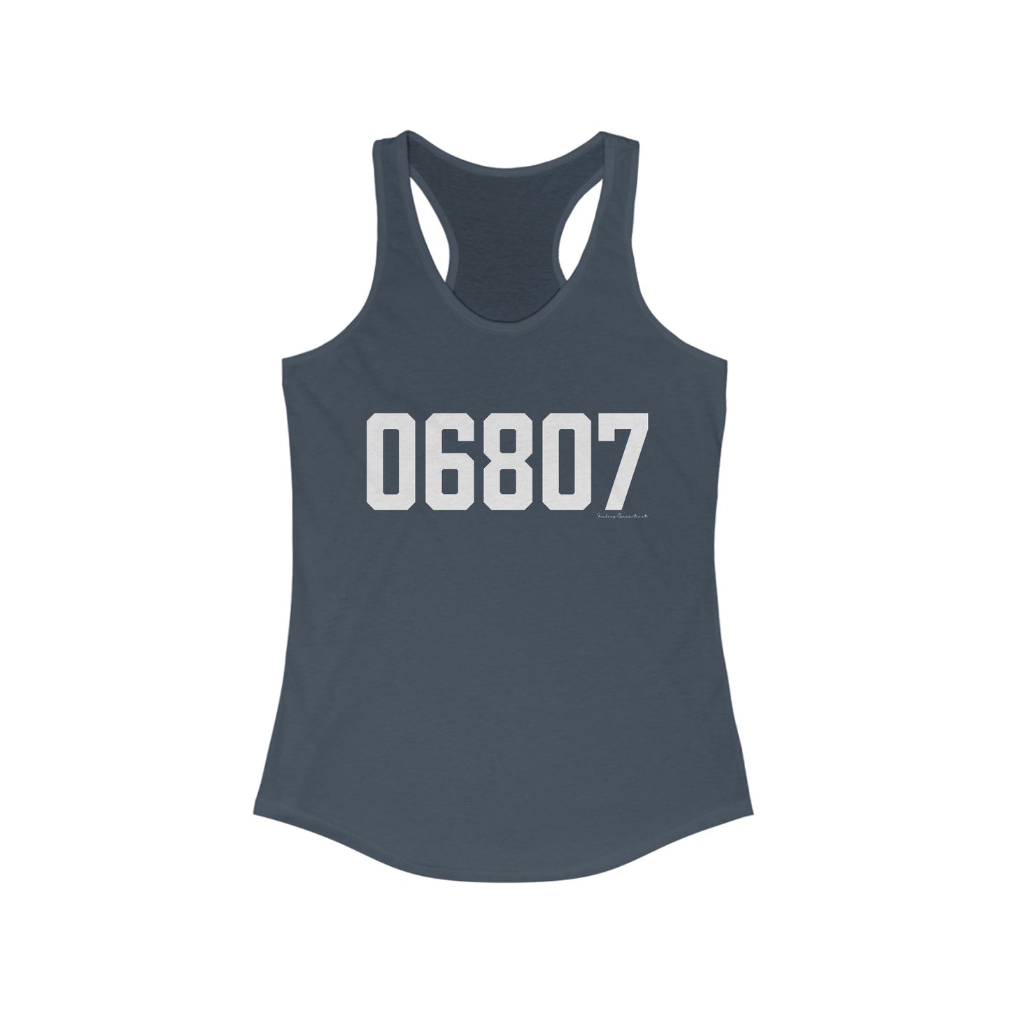 06807 - Greenwich CT Zip Code Women's Ideal Racerback Tank Top