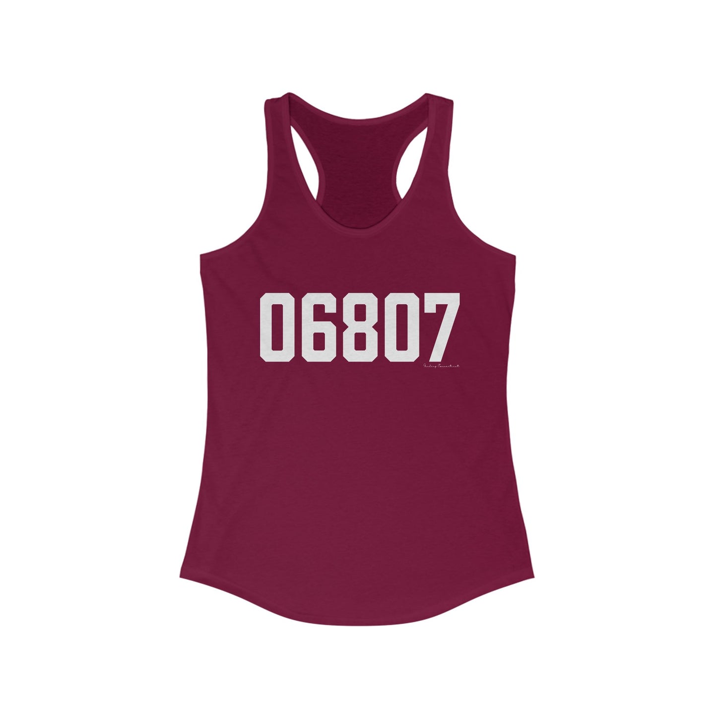 06807 - Greenwich CT Zip Code Women's Ideal Racerback Tank Top