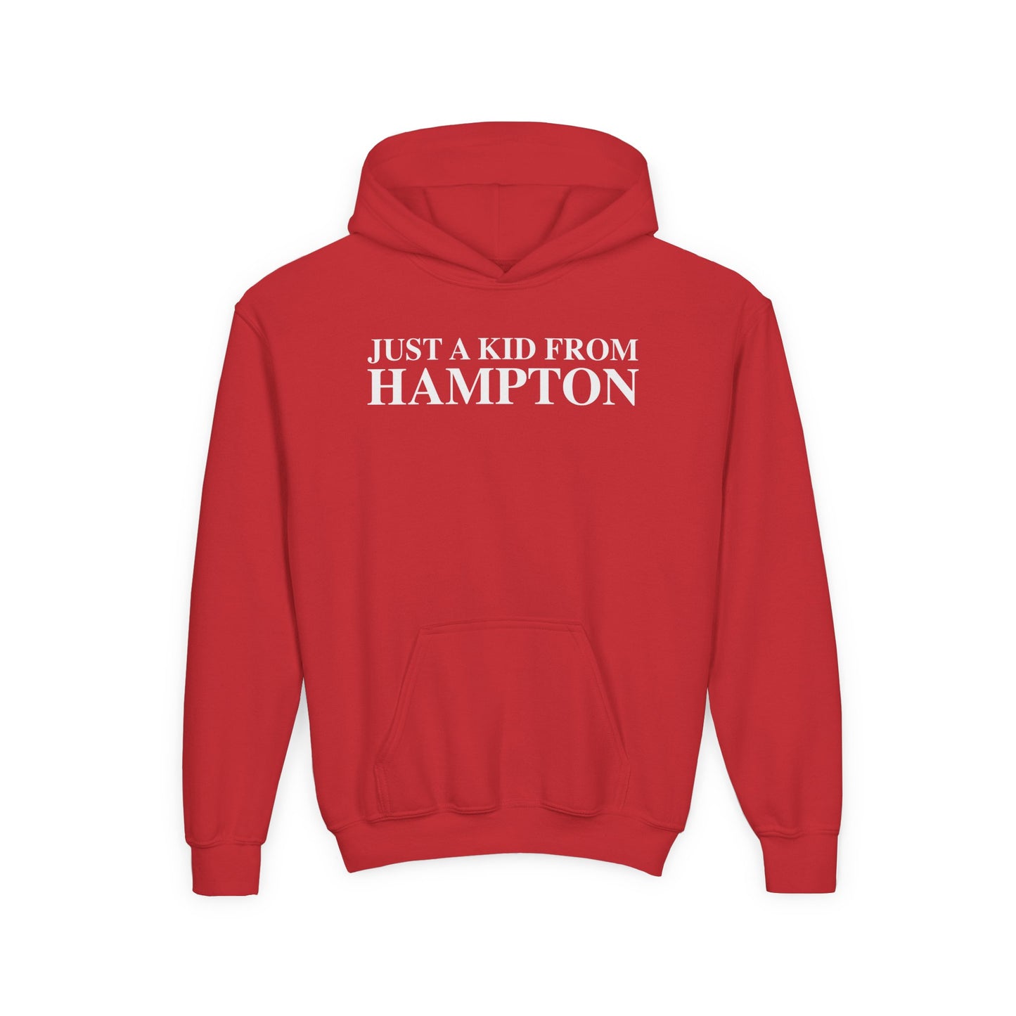 Just a kid from Hampton Youth Heavy Blend Hooded Sweatshirt