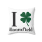 I Clover Bloomfield Spun Polyester Square Pillow