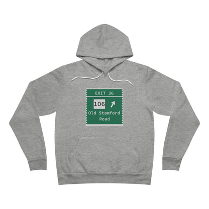 Vintage Merritt Parkway Exit 36 Sign Unisex Sponge Fleece Pullover Hoodie