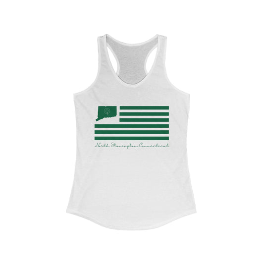 North Stonington Connecticut St. Patrick’s Day Flag Women's Ideal Racerback Tank Top