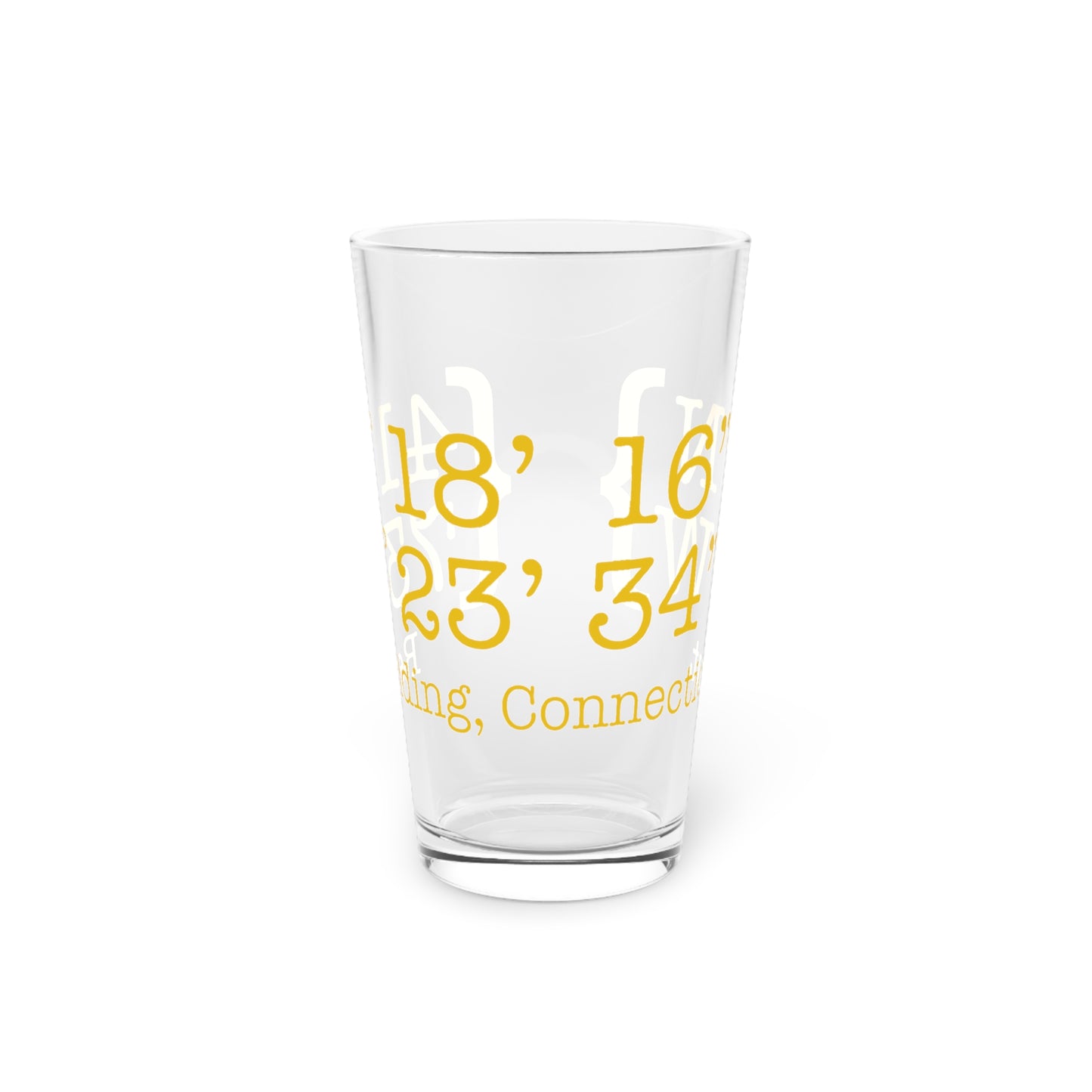 Redding Coordinates Pint Glass, 16oz