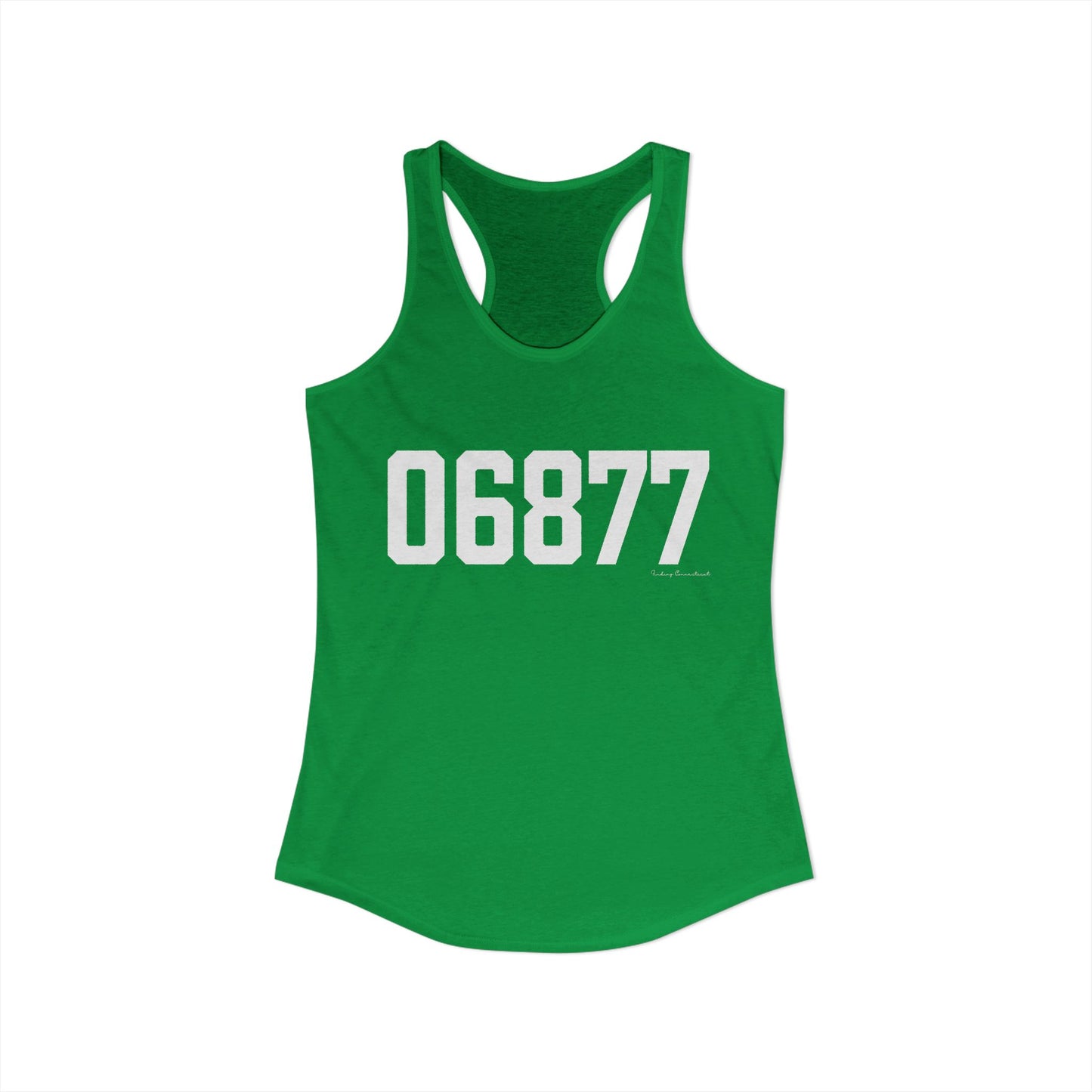 06877 Ridgefield CT Zip Code Women's Ideal Racerback Tank Top
