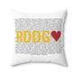 Redding Love Spun Polyester Square Pillow