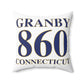 Granby 860 Connecticut Polyester Square Pillow