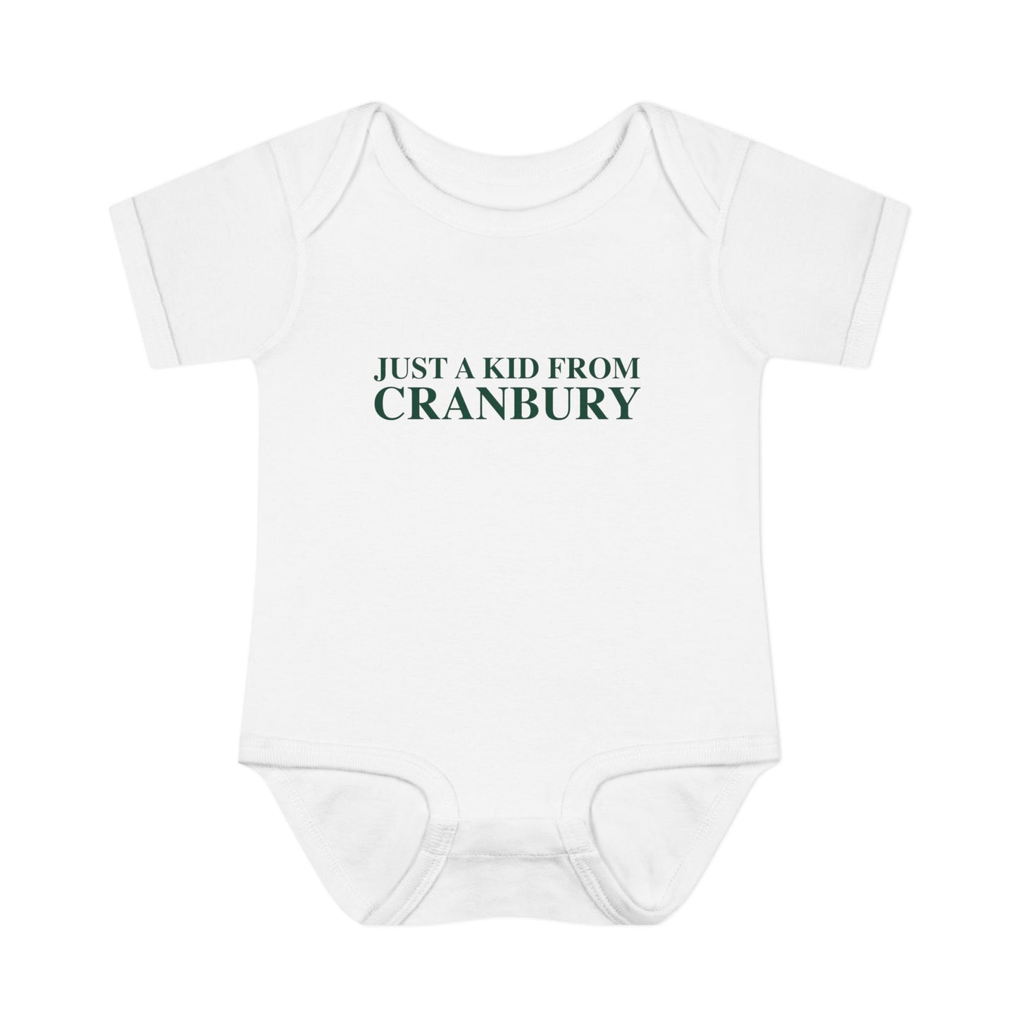 Just a kid from Cranbury Infant Baby Rib Bodysuit