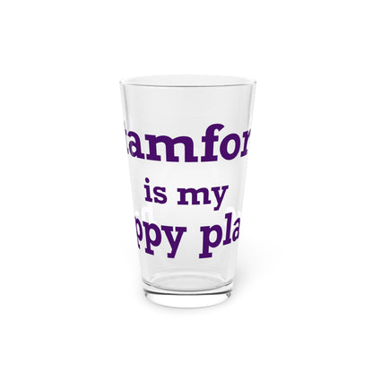 Stamford Is My Happy Place Pint Glass, 16oz