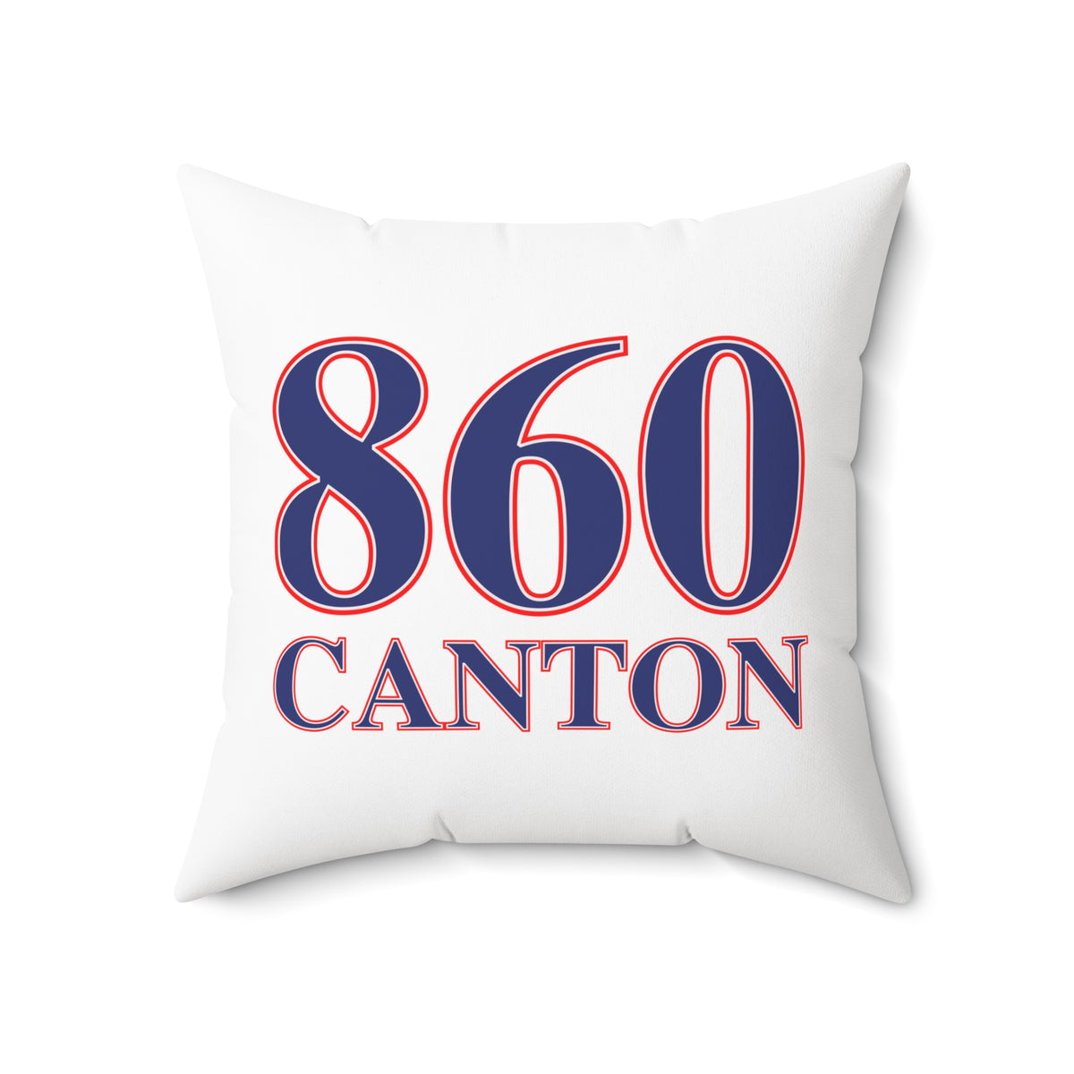 860 Canton Red, White & Blue Spun Polyester Square Pillow