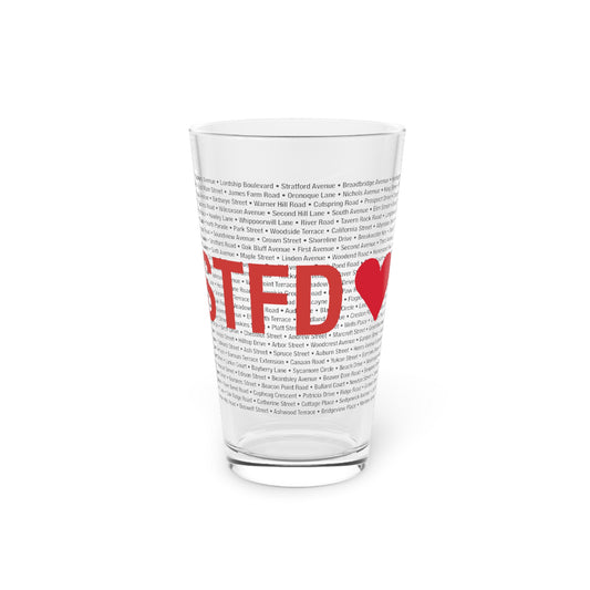 Stratford Love Pint Glass, 16oz