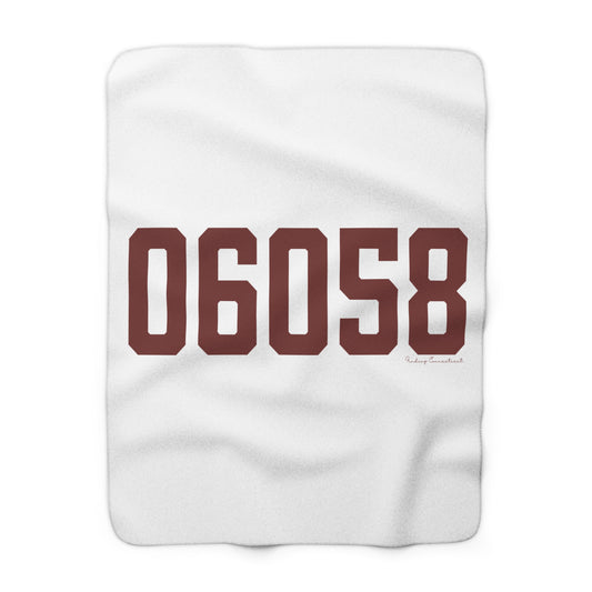 06058 Norfolk Connecticut Zip Code Sherpa Fleece Blanket