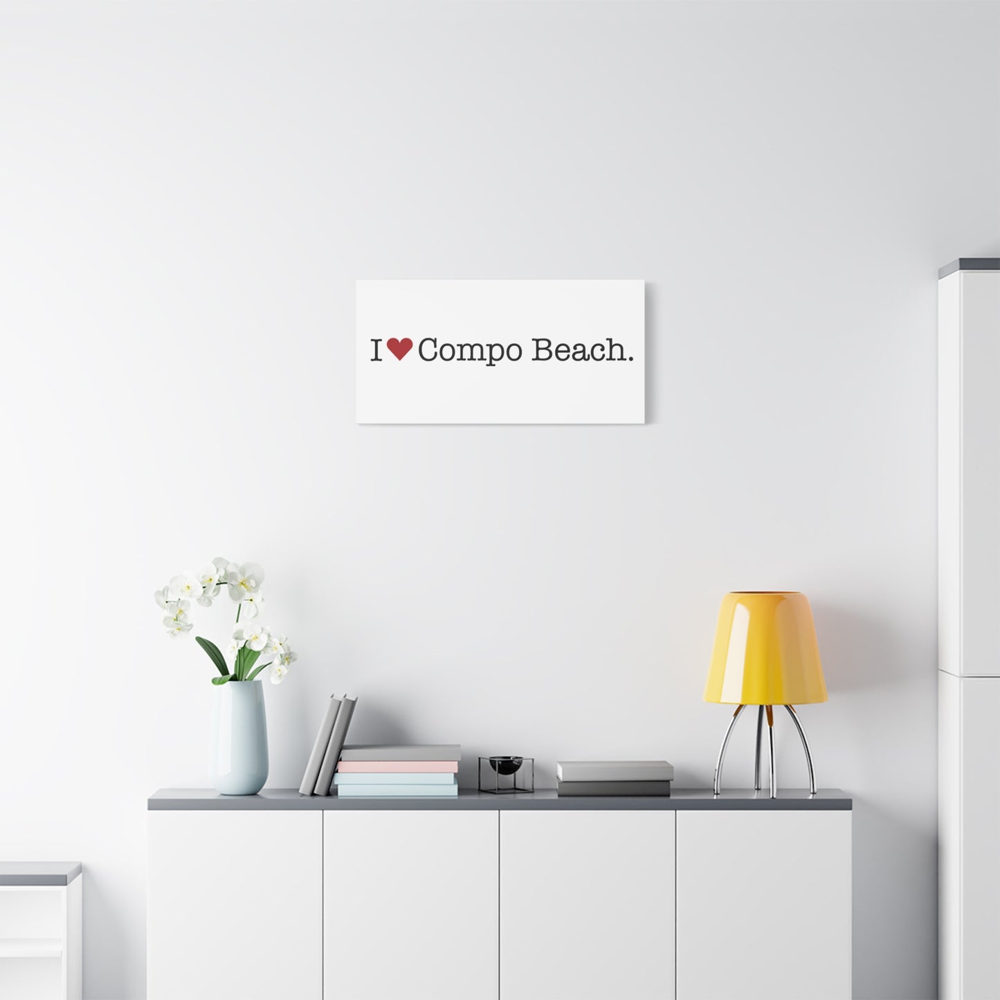I Heart Compo Beach. Matte Canvas, Stretched, 1.25"