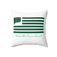 Wolcott Connecticut St. Patrick’s Day Flag Spun Polyester Square Pillow