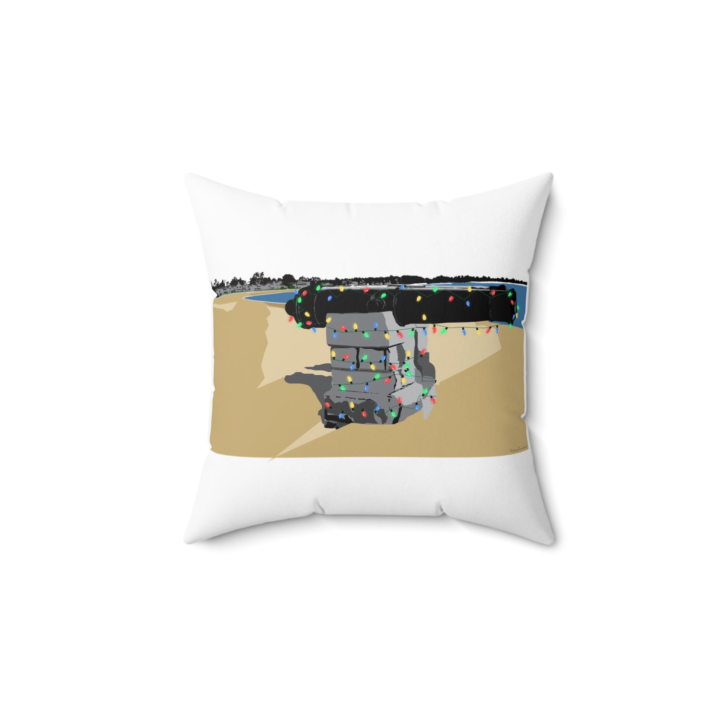 Compo Cannon Lights Spun Polyester Square Pillow