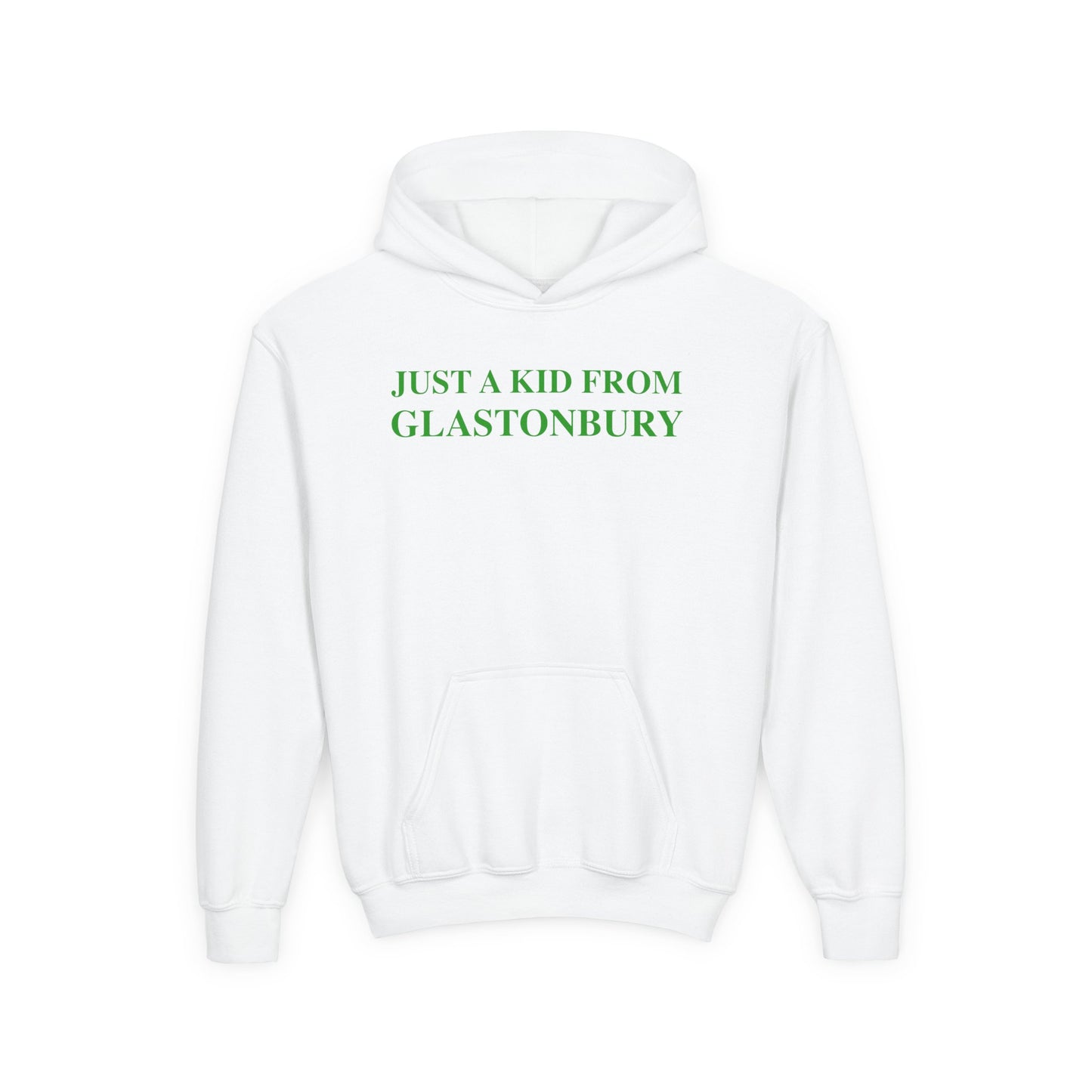Just a kid from Glastonbury Youth Heavy Blend Hooded Sweatshirt