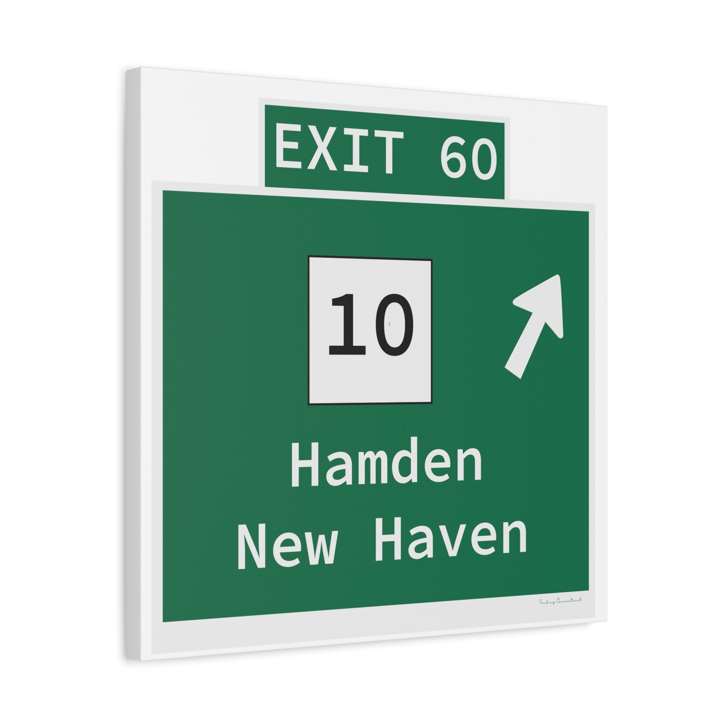 Vintage WCP Exit 60 Sign Matte Canvas, Stretched, 1.25"