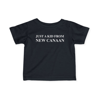 Just a kid from New Canaan Infant Fine Jersey T-Shirt