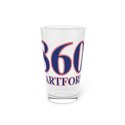 860 Hartford Red, White & Blue Pint Glass, 16oz