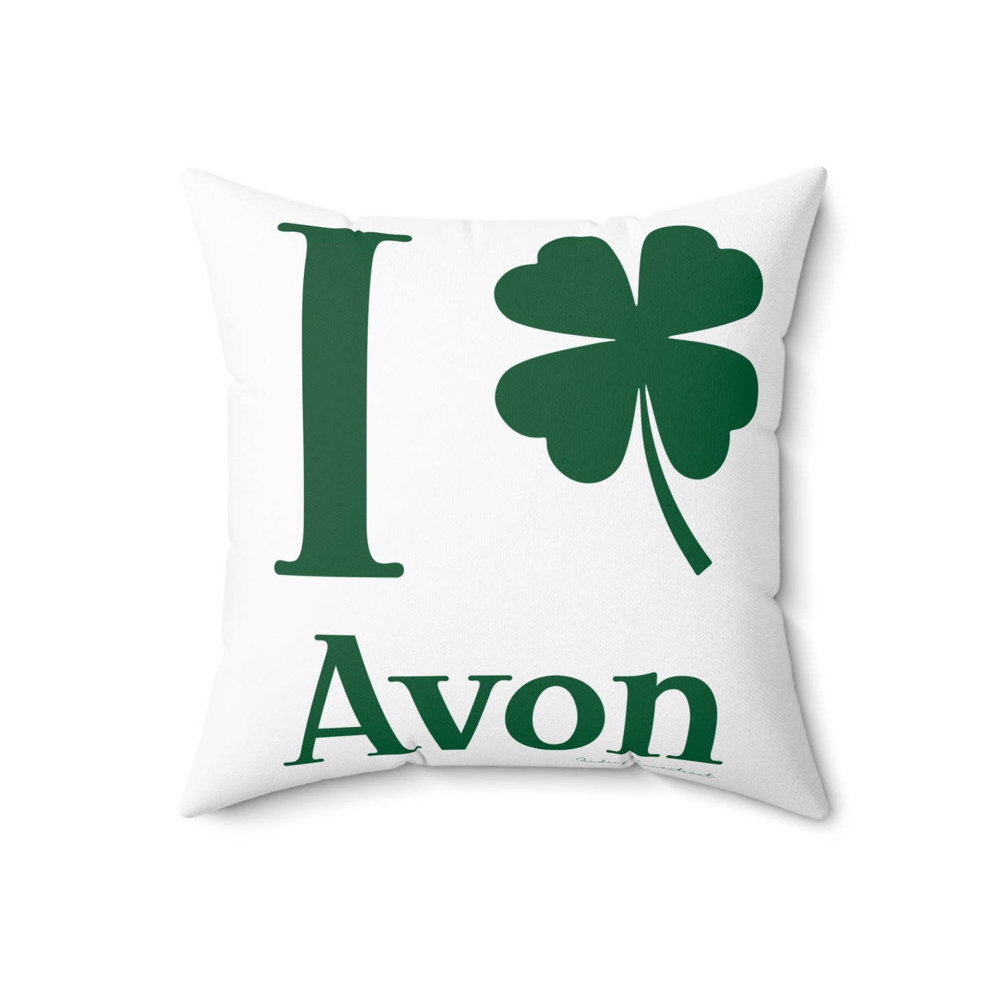 I Clover Avon Spun Polyester Square Pillow