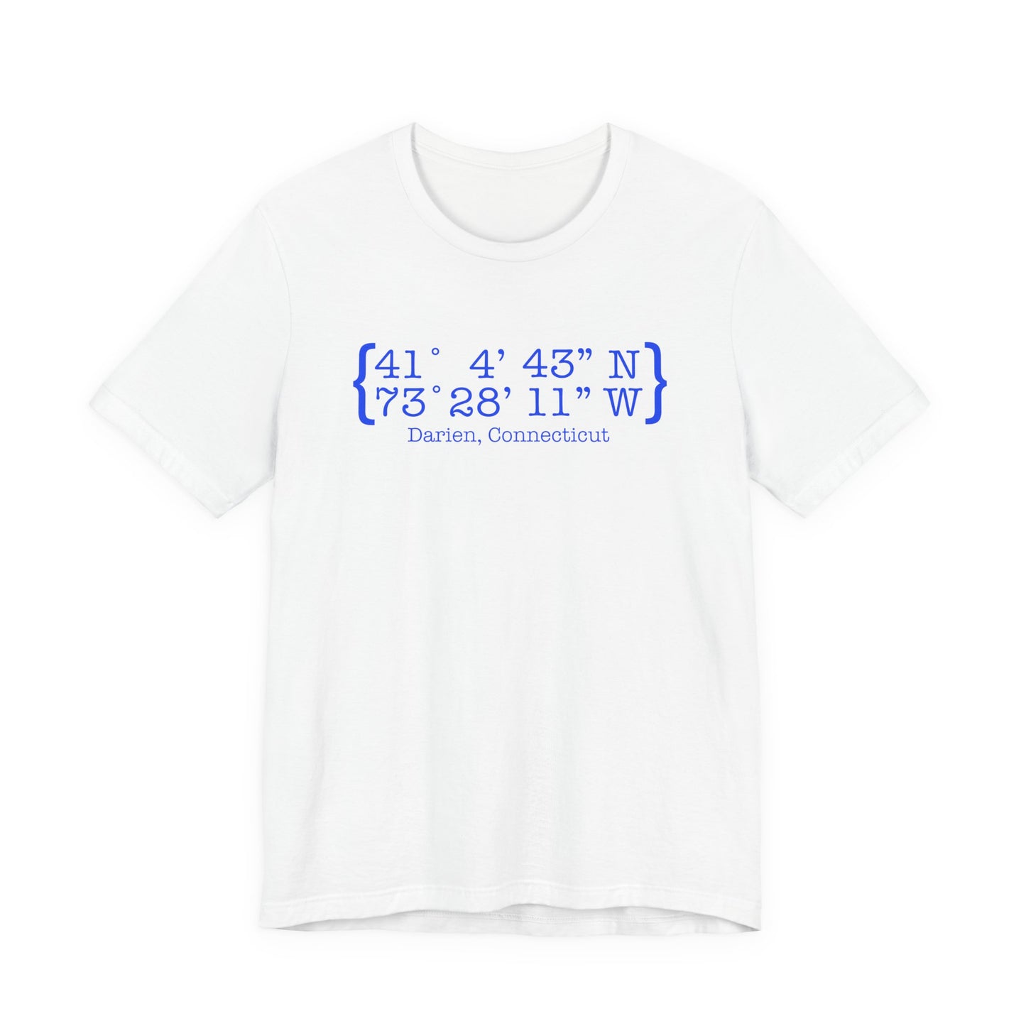 Darien Coordinates Unisex Jersey Short Sleeve T-Shirt