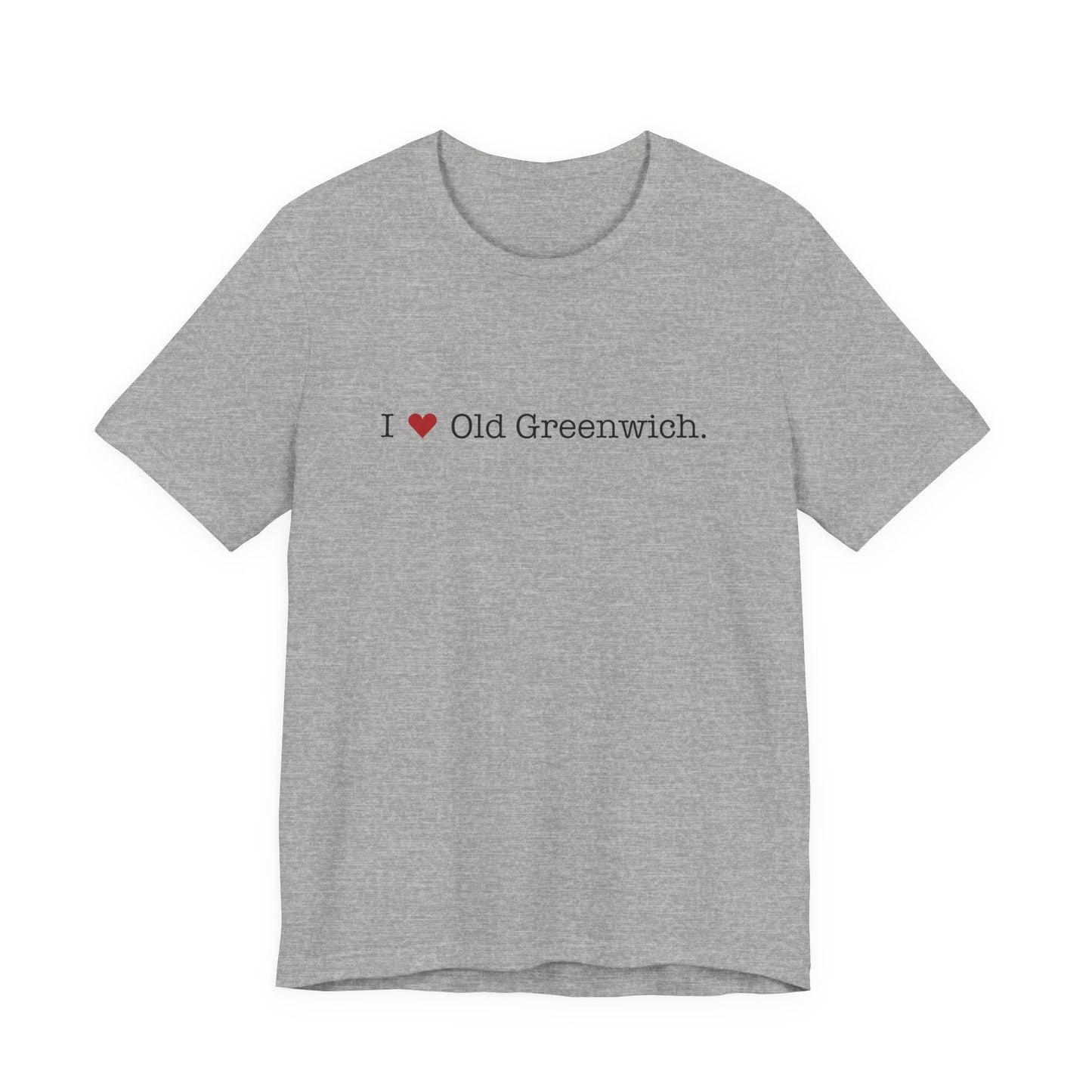 I Heart Old Greenwich. Unisex Jersey Short Sleeve T-Shirt