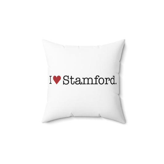 I Heart Stamford. Spun Polyester Square Pillow