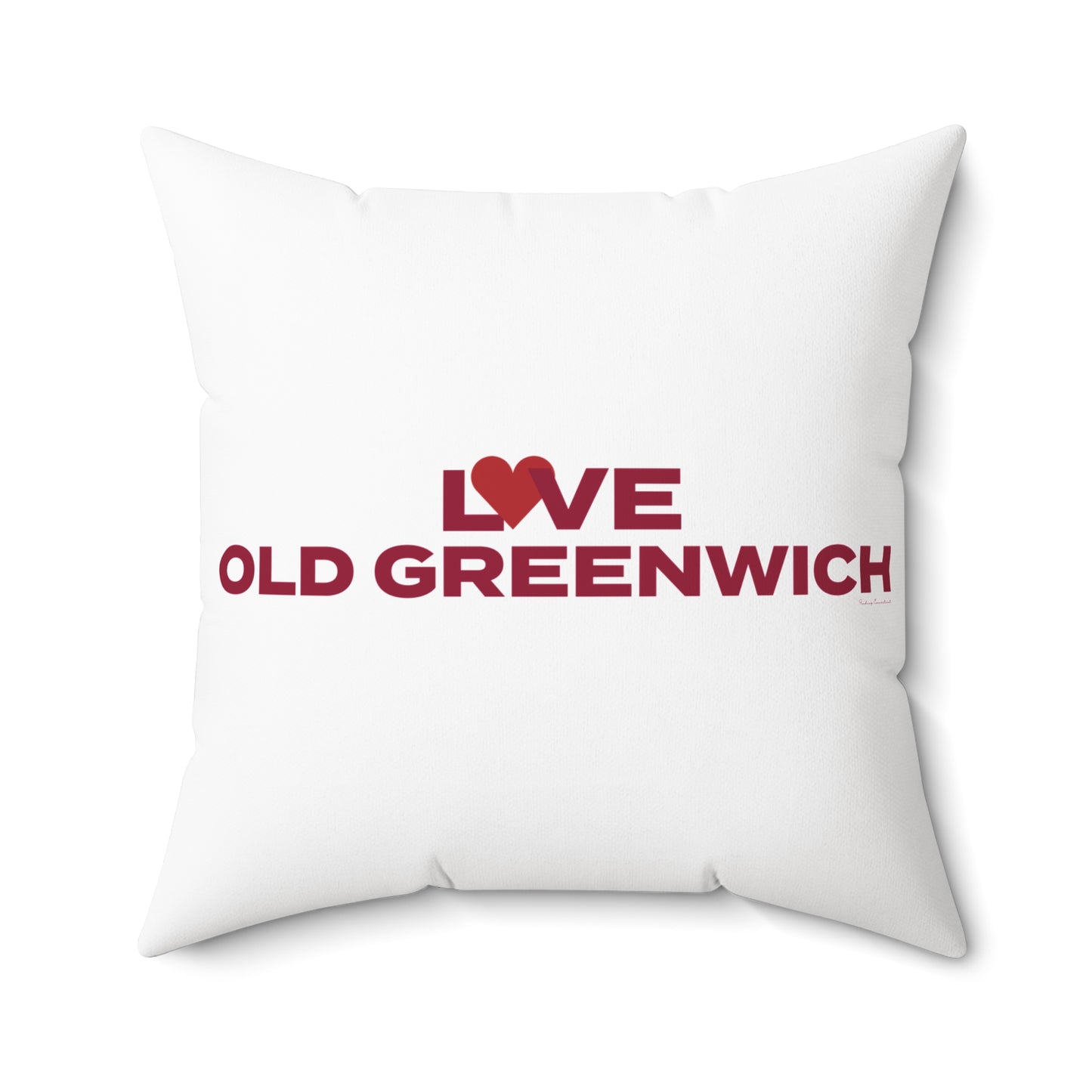 Love Old Greenwich Spun Polyester Square Pillow