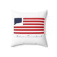 Madison Connecticut Flag Spun Polyester Square Pillow