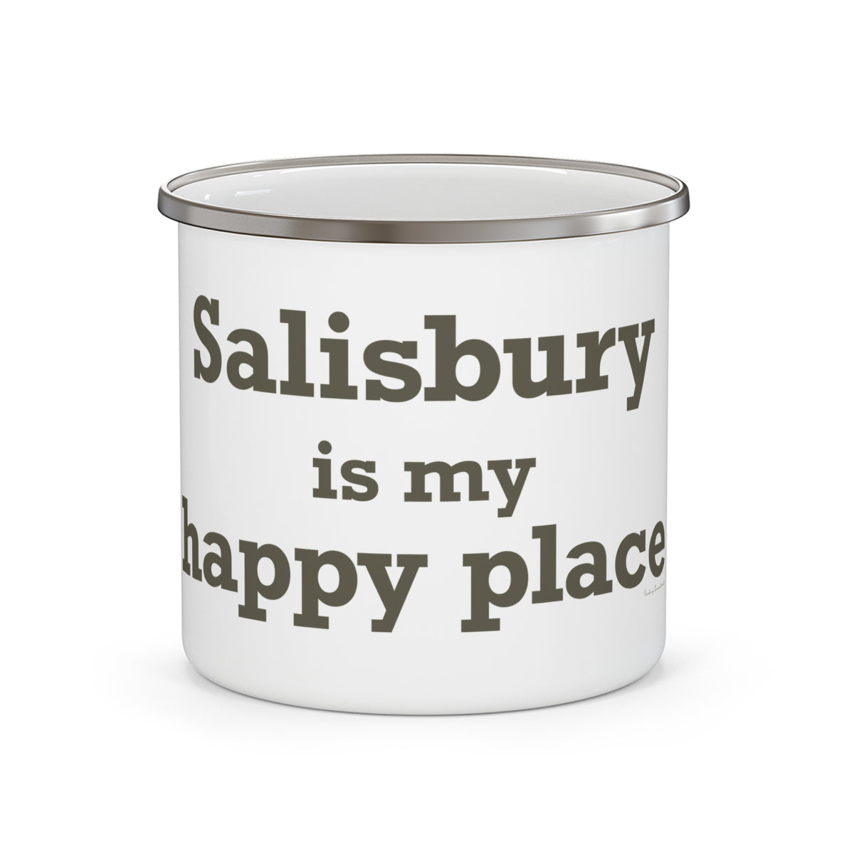 Salisbury is My Happy Place Enamel Camping Mug