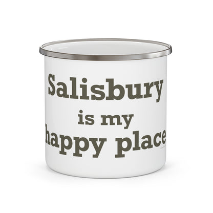 Salisbury is My Happy Place Enamel Camping Mug
