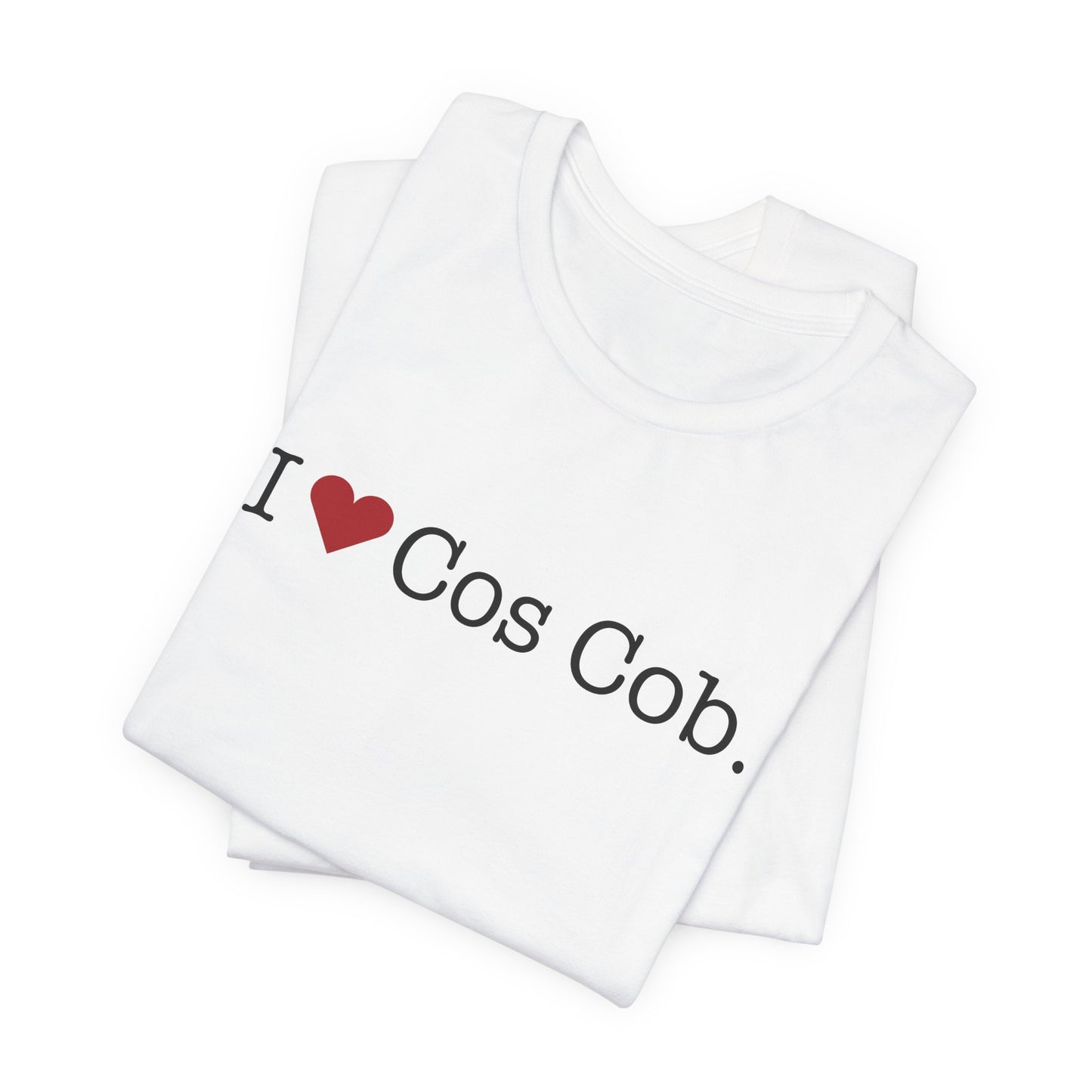 I Heart Cos Cob. Unisex Jersey Short Sleeve T-Shirt
