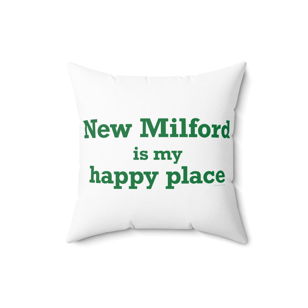 New Milford is My Happy Place Polyester Square Pillow