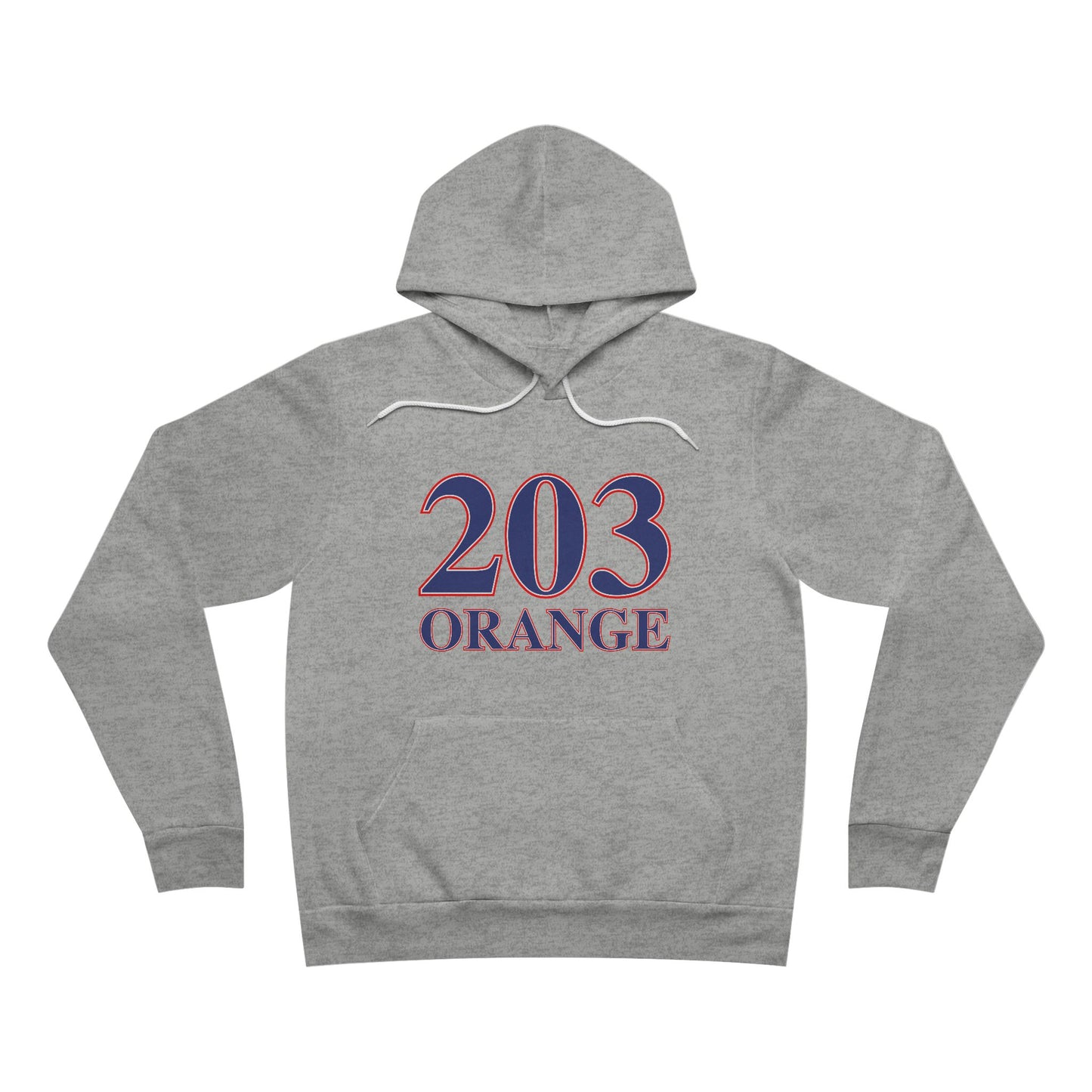203 Orange Red White & Blue Unisex Sponge Fleece Pullover Hoodie