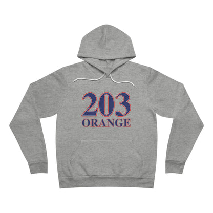 203 Orange Red White & Blue Unisex Sponge Fleece Pullover Hoodie