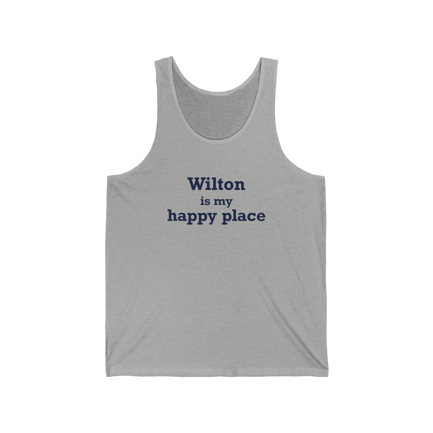Wilton is my Happy Place Unisex Jersey Tank Top