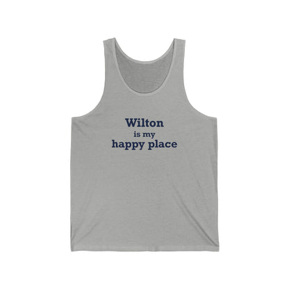 Wilton is my Happy Place Unisex Jersey Tank Top
