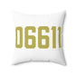 06611 Trumbull Connecticut Zip Code Spun Polyester Square Pillow