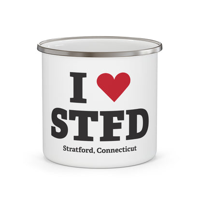 I Heart STFD Enamel Camping Mug