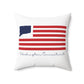 Washington Connecticut Flag Spun Polyester Square Pillow