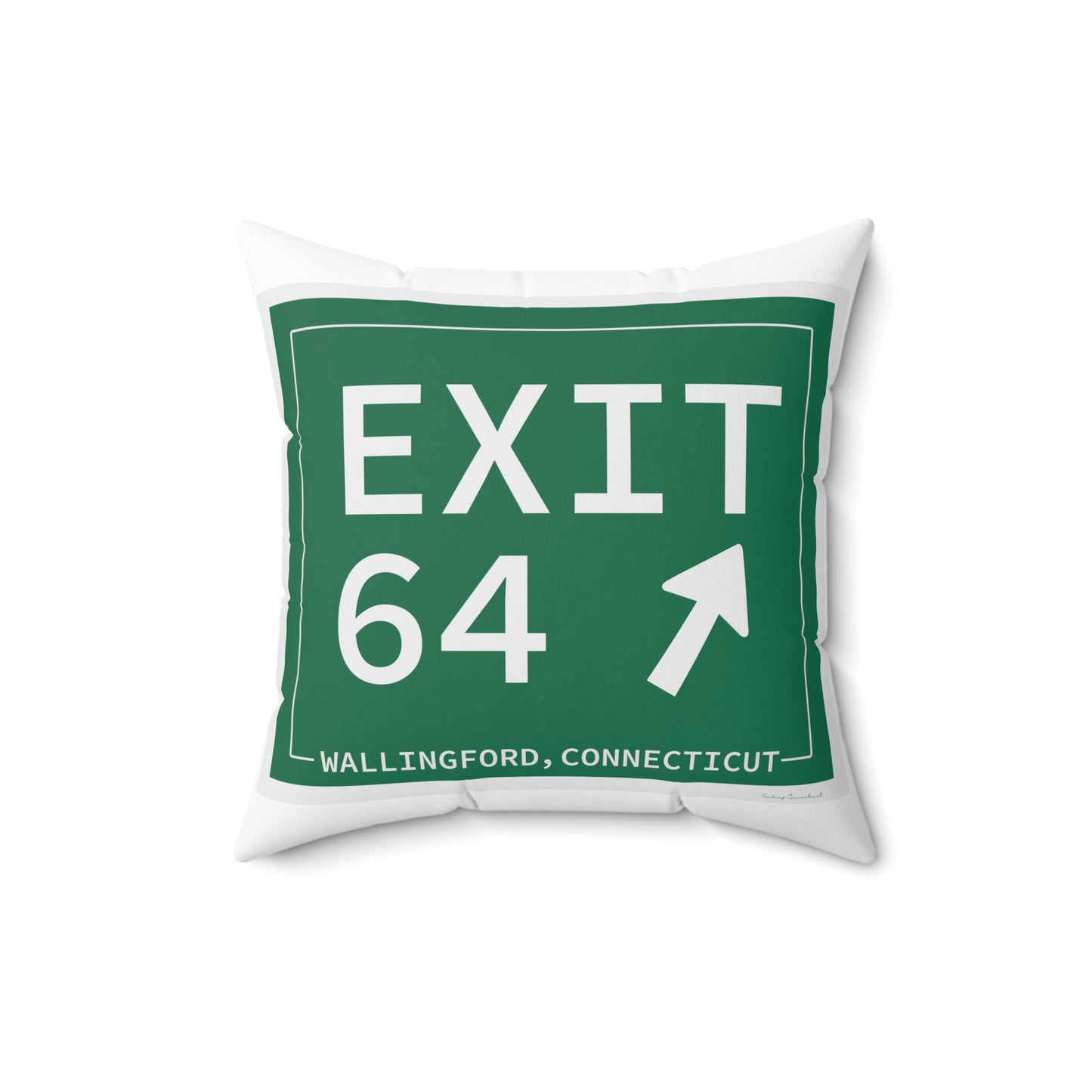 Vintage Exit 64 WCP Sign Spun Polyester Square Pillow