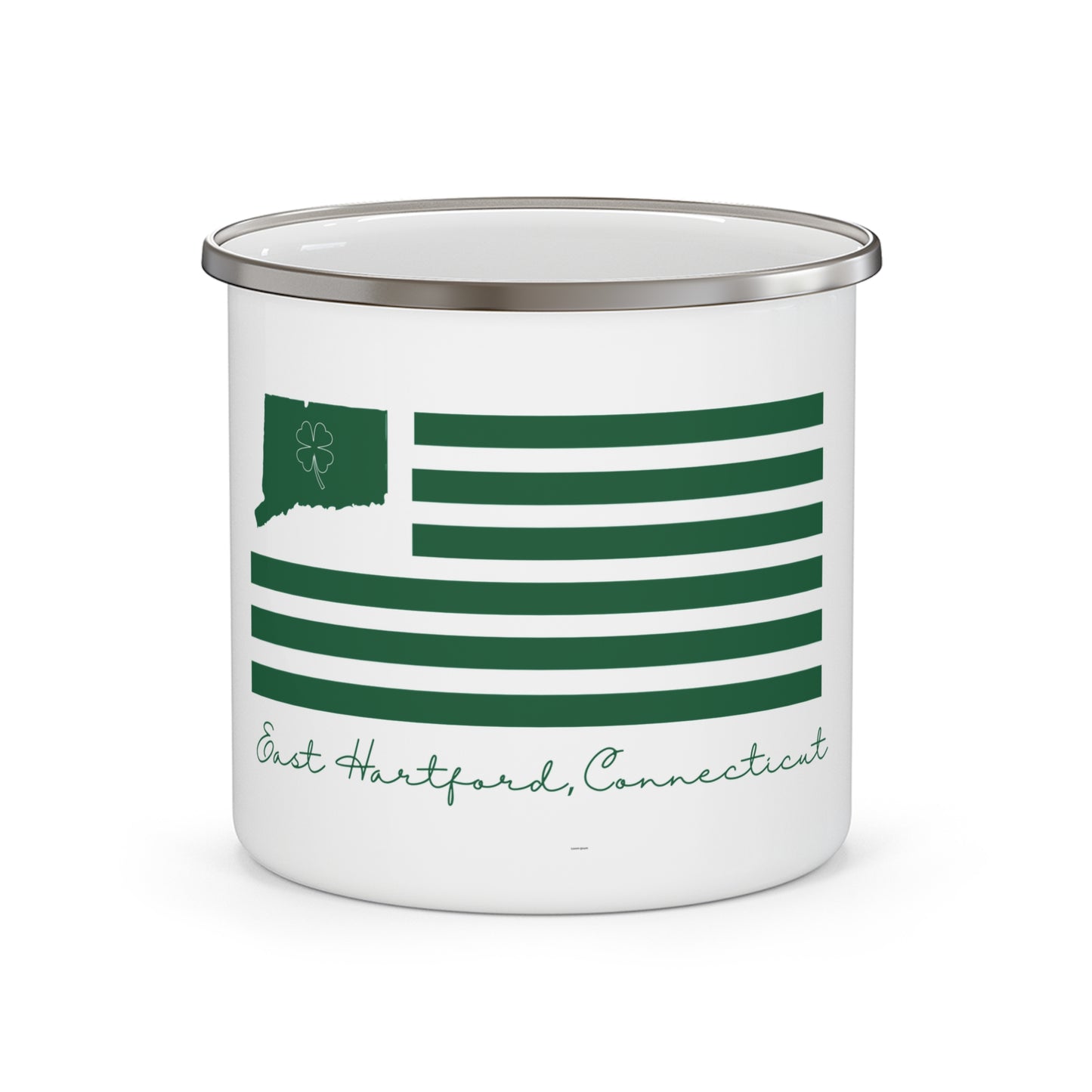 East Hartford Connecticut St. Patrick’s Day Flag Enamel Camping Mug