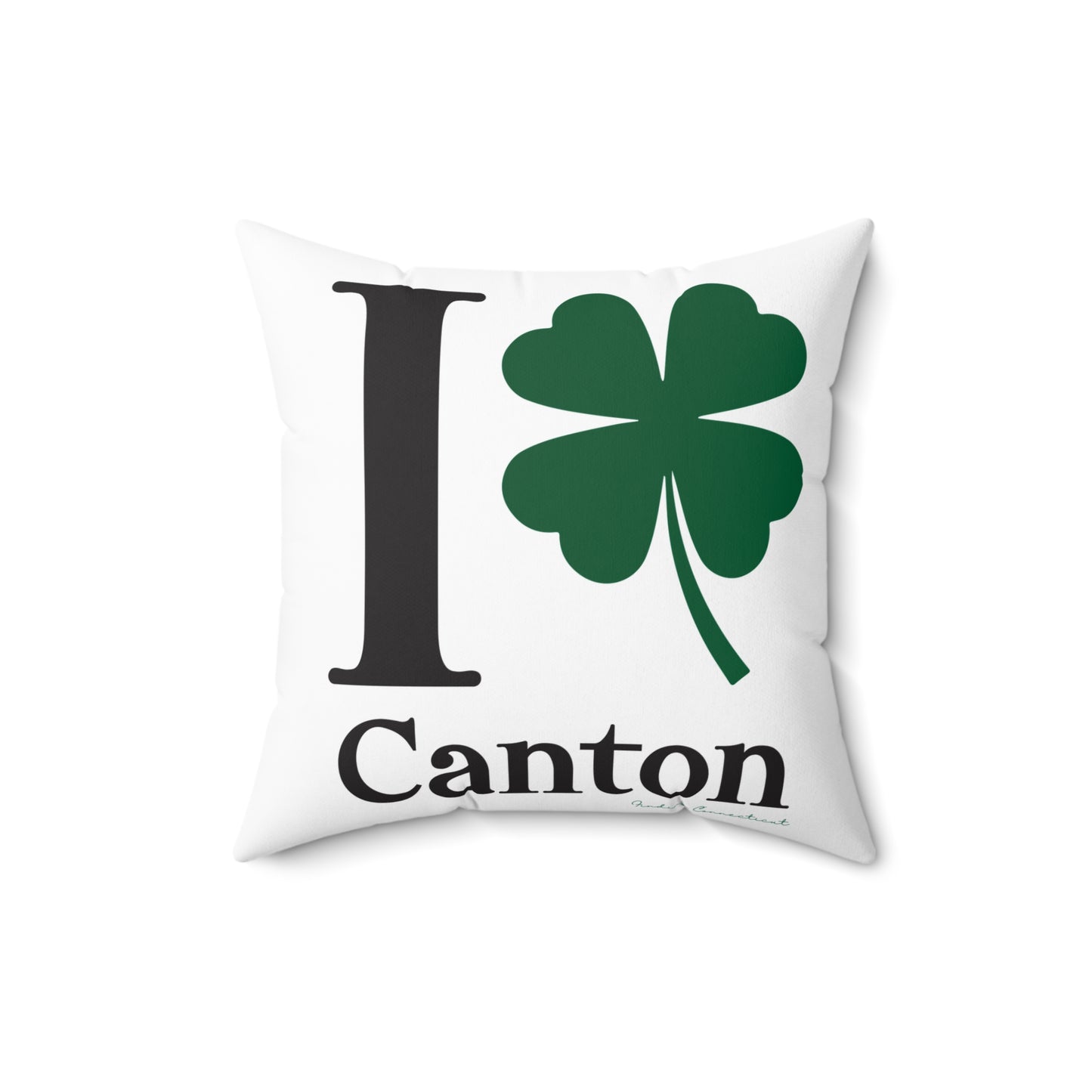 I Clover Canton Spun Polyester Square Pillow