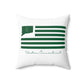 Weston Connecticut St Patrick’s Day Flag Spun Polyester Square Pillow