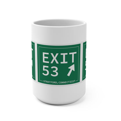 Vintage Exit 53  Merritt Parkway Sign Mug 15oz