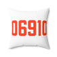 06910 Stamford Connecticut Zip Code Spun Polyester Square Pillow