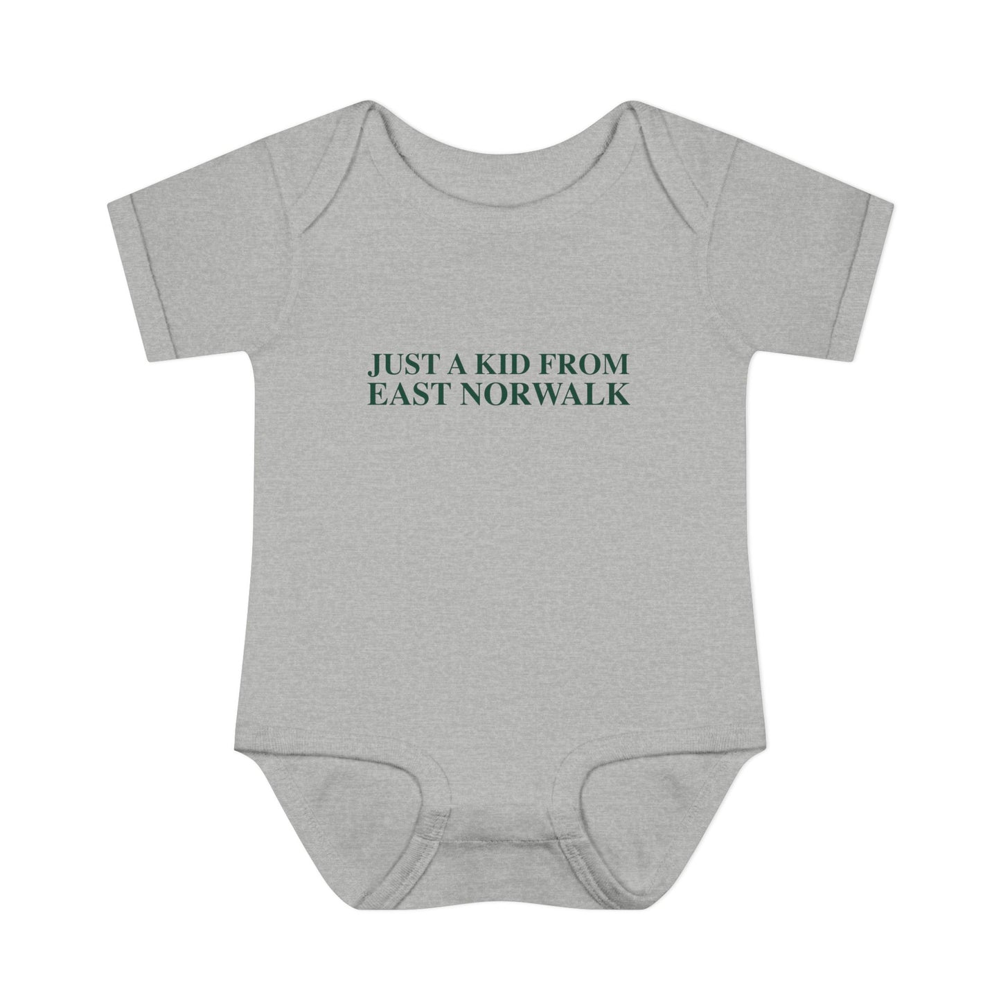 Just a kid from East Norwalk Infant Baby Rib Bodysuit