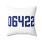 06422 Durham Connecticut Zip Code Spun Polyester Square Pillow