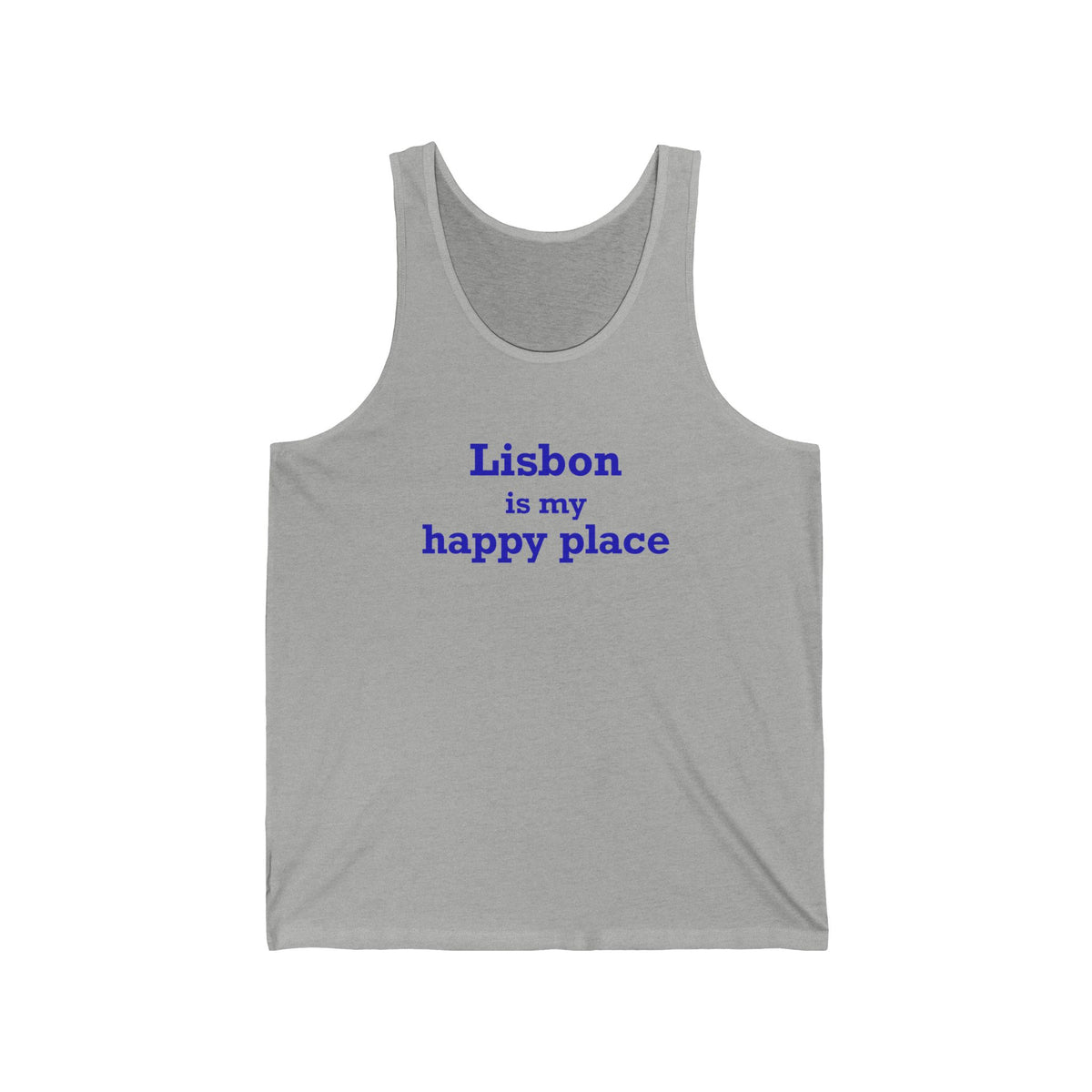 Lisbon is My Happy Place Unisex Jersey Tank Top